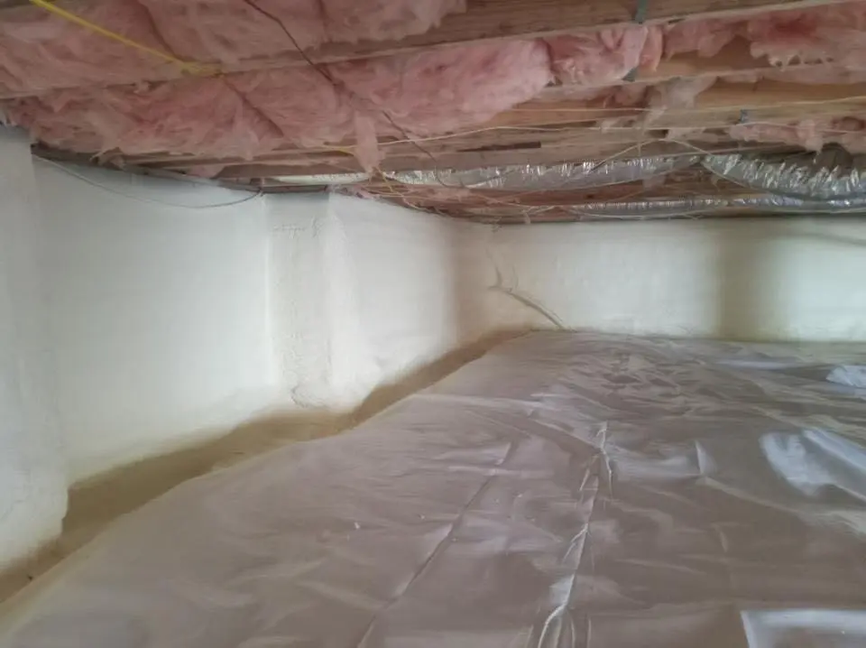 Crawl space encapsulation with closed-cell spray foam for Roof Waterproofing in Richton Park
